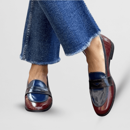 Seraphina | chic and comfortable loafers with contrast panel