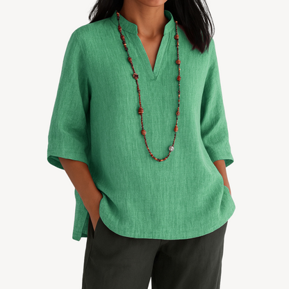 Elora | Women tunic top with V-neck and loose fit design