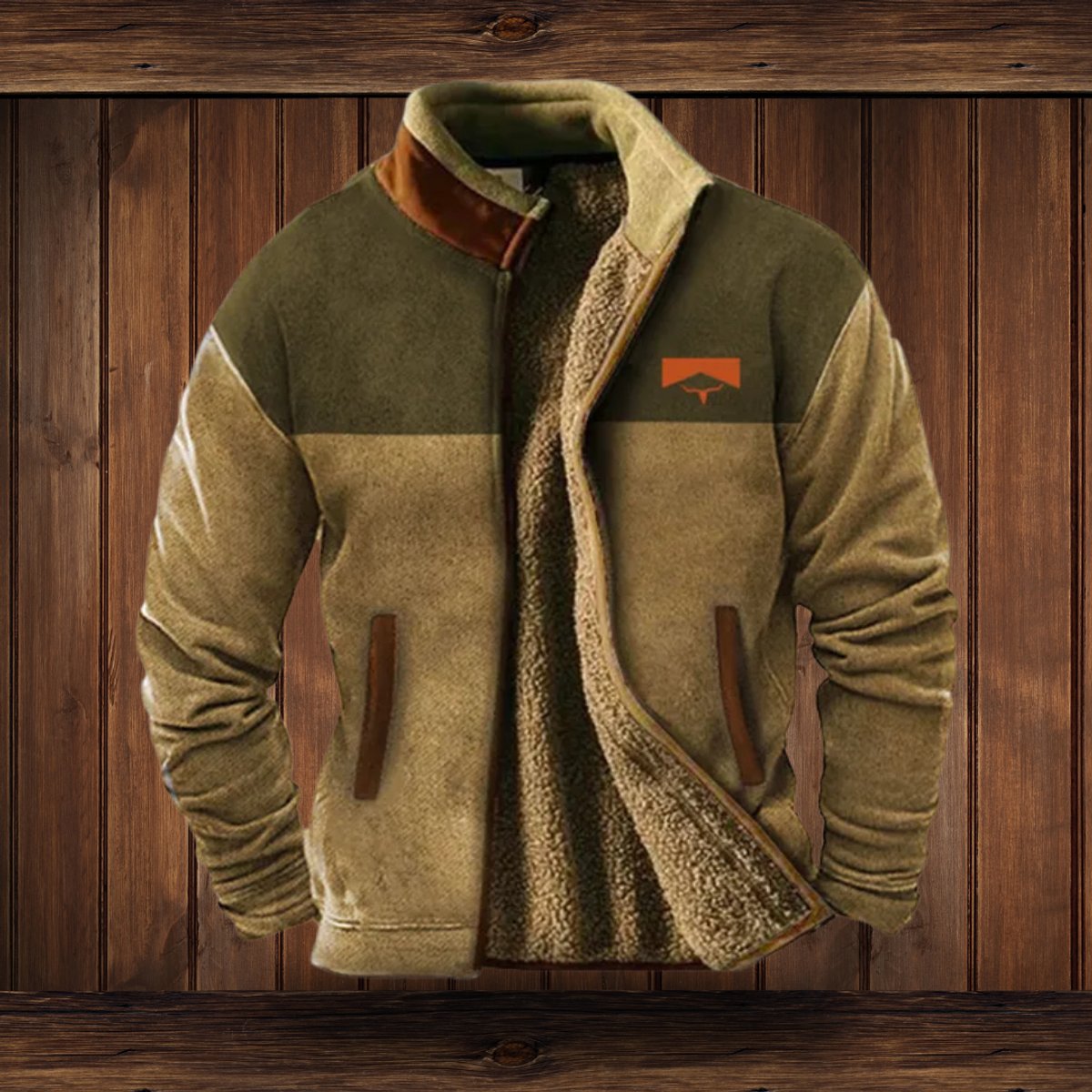 Caleb | Men's Fleece Outdoor Jacket with Sherpa Lining