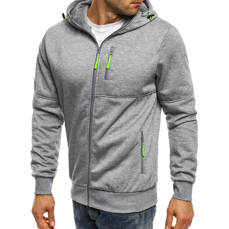 Nicholas | Men's Zip-Up Hoodie with Chest Pocket