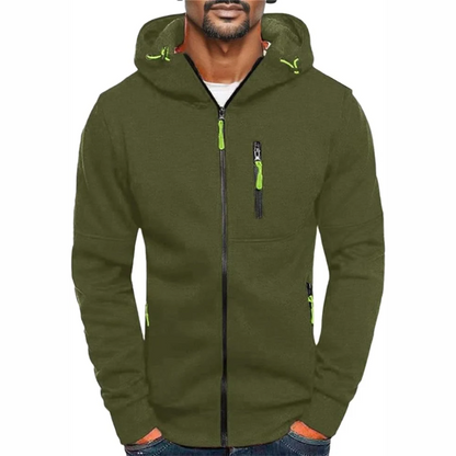 Nicholas | Men's Zip-Up Hoodie with Chest Pocket
