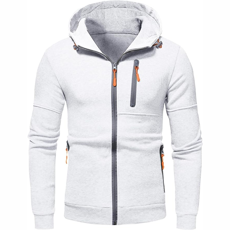 Nicholas | Men's Zip-Up Hoodie with Chest Pocket