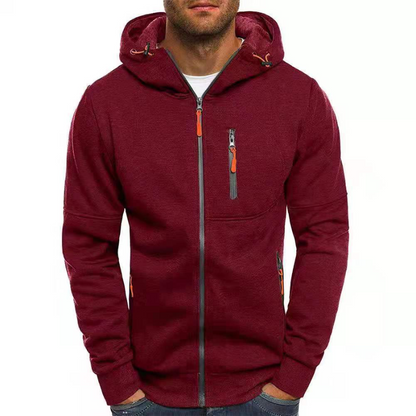 Nicholas | Men's Zip-Up Hoodie with Chest Pocket