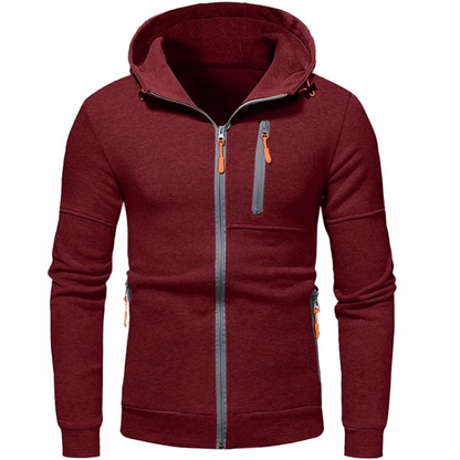 Nicholas | Men's Zip-Up Hoodie with Chest Pocket