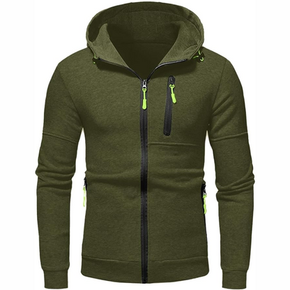 Nicholas | Men's Zip-Up Hoodie with Chest Pocket
