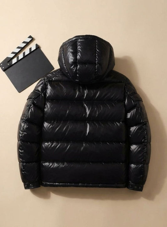 James | Men's Glossy Windproof Puffer Jacket with Duck Down