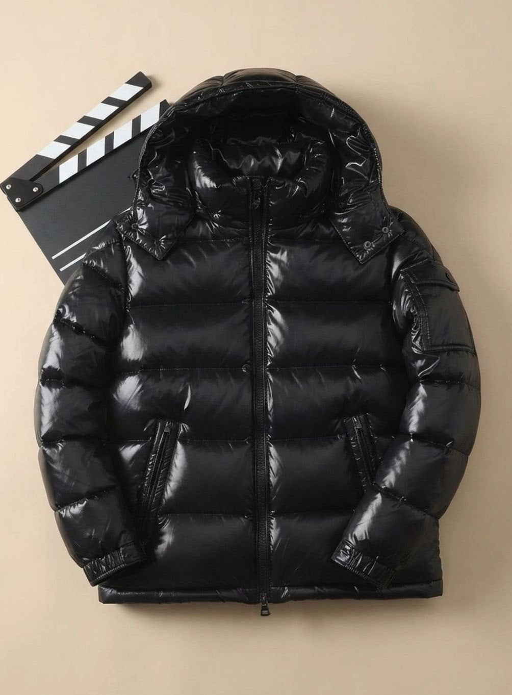 James | Men's Glossy Windproof Puffer Jacket with Duck Down