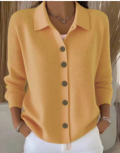 Margaret | Button Collar Cardigan with Long Sleeves