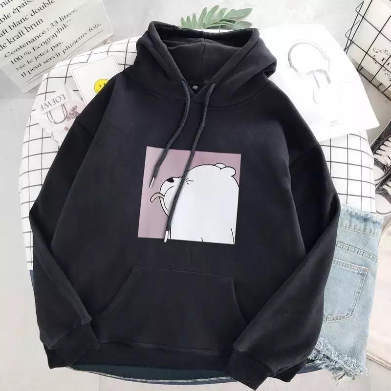 Mila | Oversized Hoodie with Bear Print and Soft Material