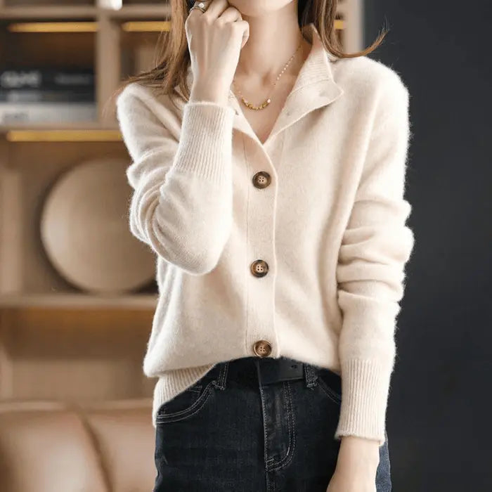 Penelope | Women's Cashmere Cardigan with Button Closure