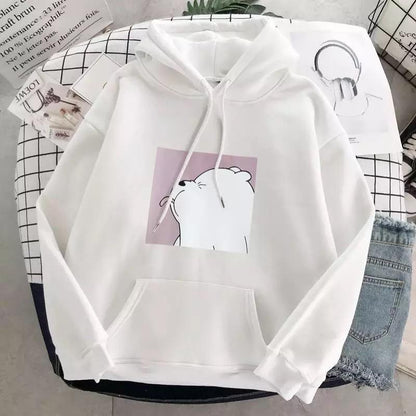 Mila | Oversized Hoodie with Bear Print and Soft Material