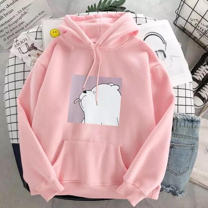 Mila | Oversized Hoodie with Bear Print and Soft Material
