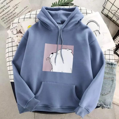 Mila | Oversized Hoodie with Bear Print and Soft Material