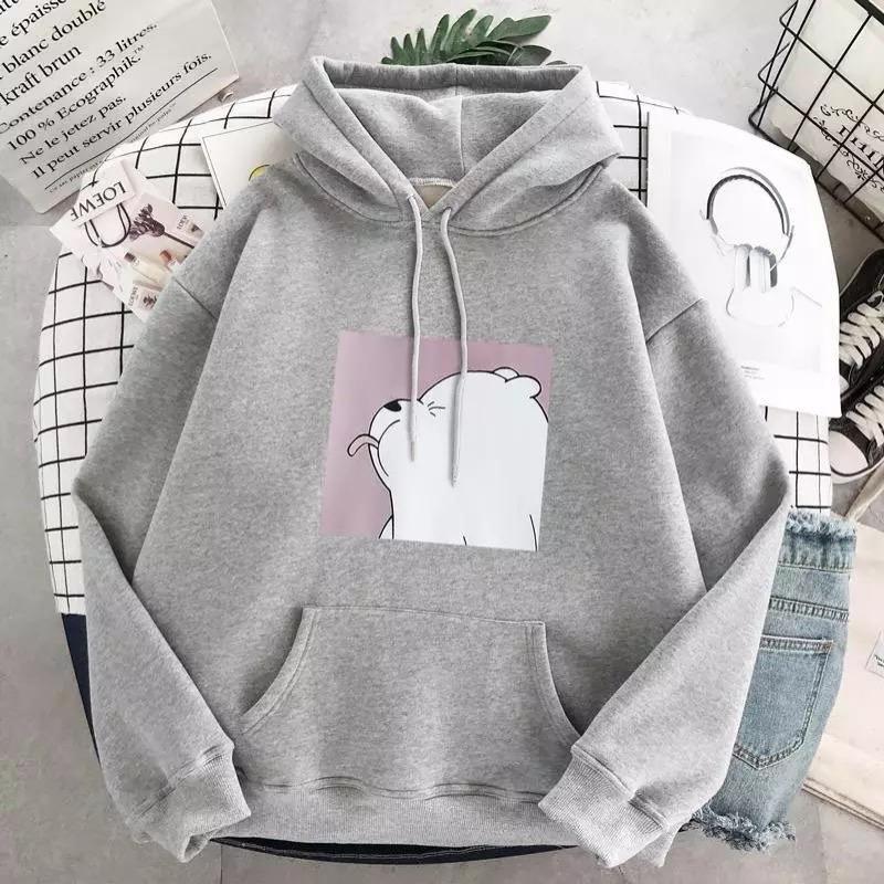 Mila | Oversized Hoodie with Bear Print and Soft Material