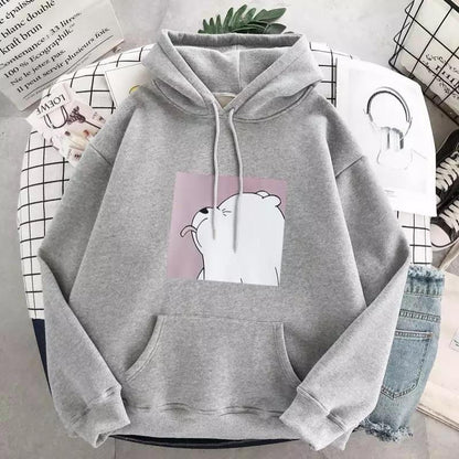 Mila | Oversized Hoodie with Bear Print and Soft Material