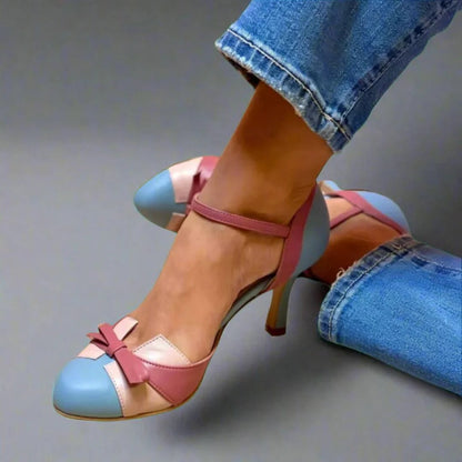 Yareli | Women’s Pointed-Toe Heels with Adjustable Bow Strap | Graceful
