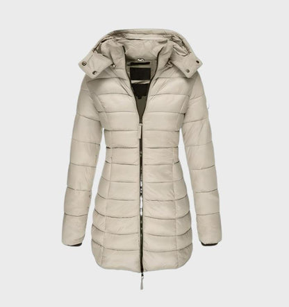 Lillian | Long Puffer Jacket with Soft Lining and Hood