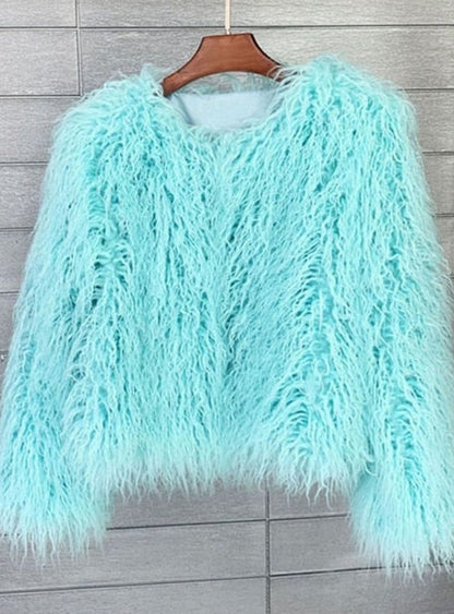Donna | Women's Fluffy Faux Fur Short Jacket