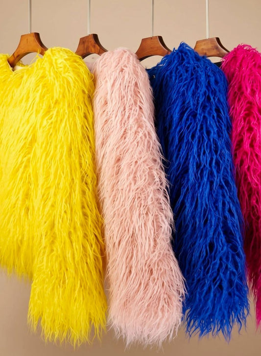 Donna | Women's Fluffy Faux Fur Short Jacket
