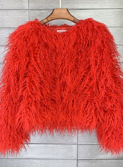 Donna | Women's Fluffy Faux Fur Short Jacket