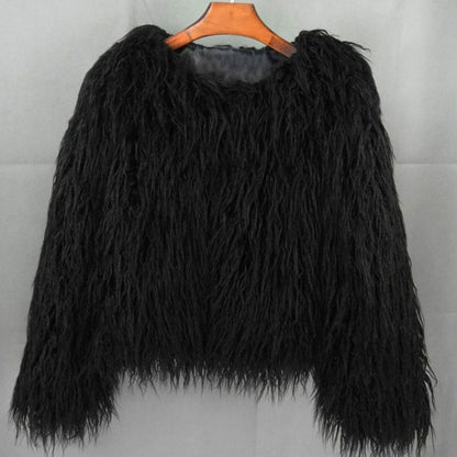 Donna | Women's Fluffy Faux Fur Short Jacket
