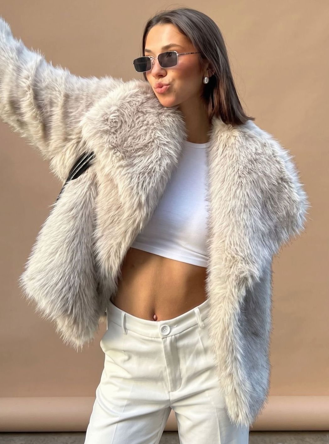 Emily | Women's Faux Fur Short Coat for Autumn