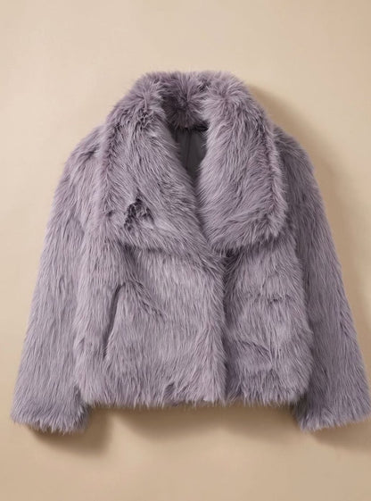 Emily | Women's Faux Fur Short Coat for Autumn