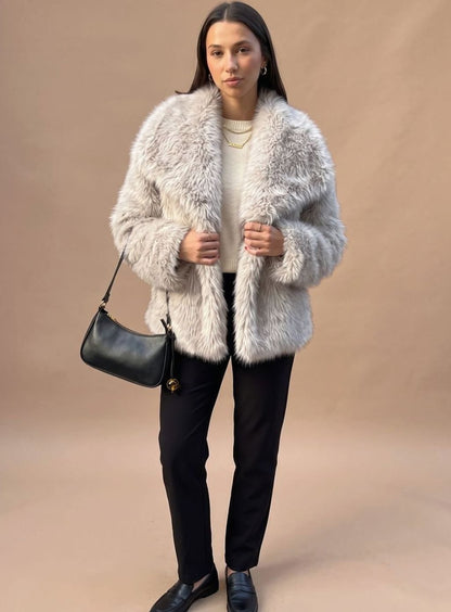 Emily | Women's Faux Fur Short Coat for Autumn