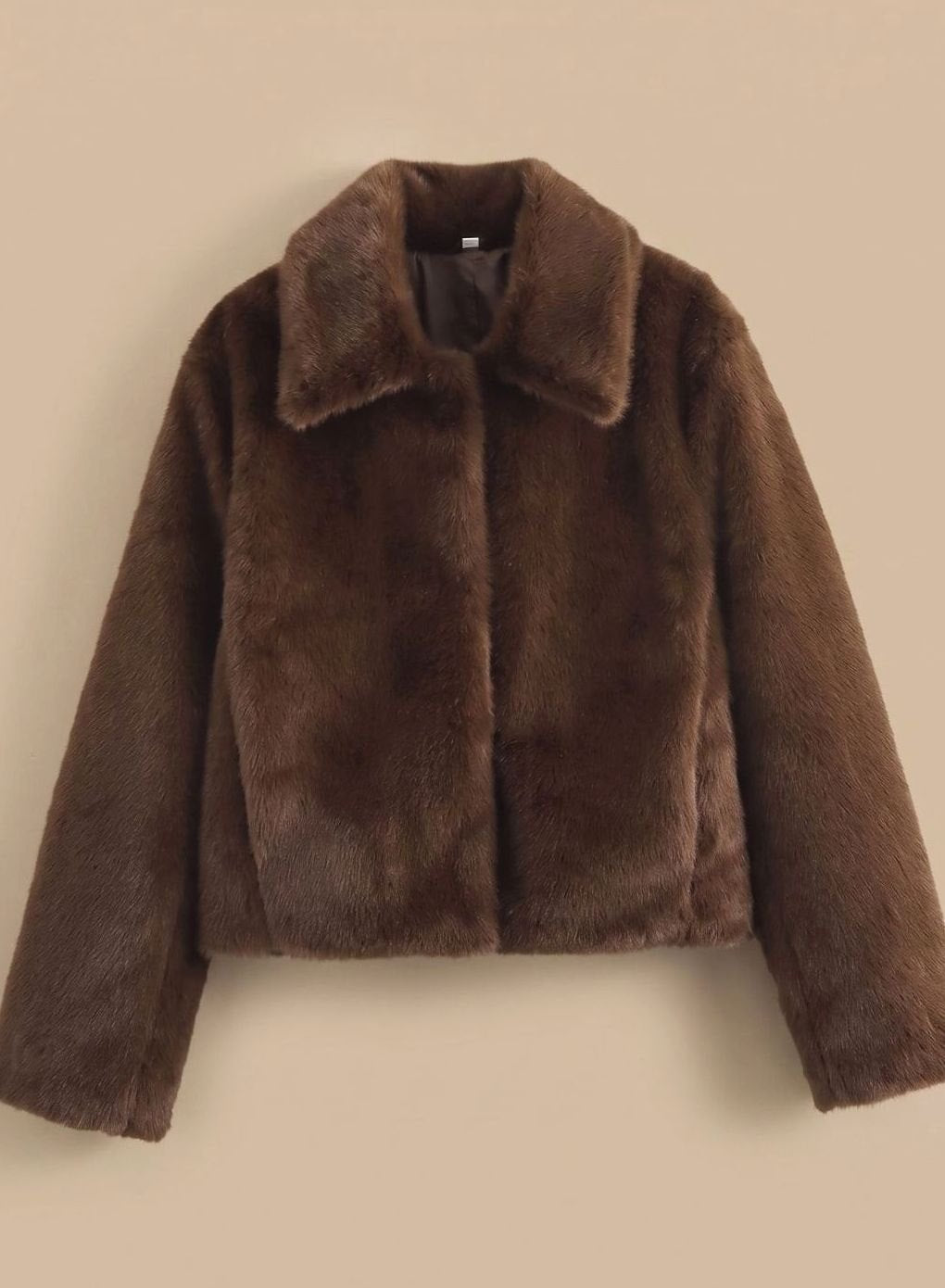 Carol | Women's Short Faux Fur Jacket with Collar