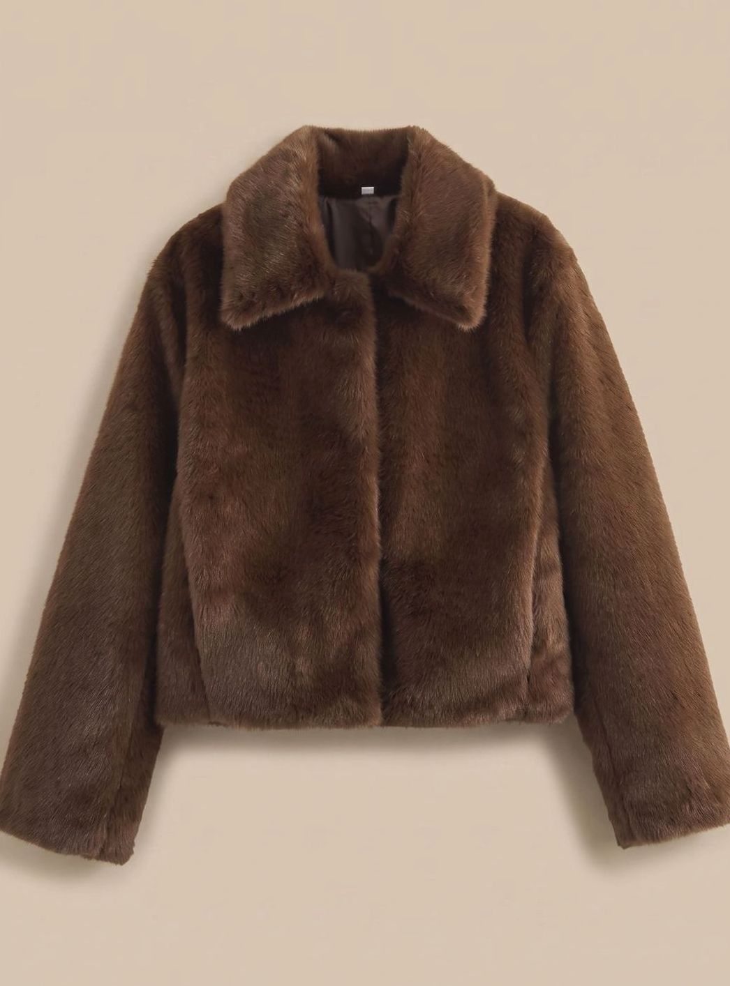 Carol | Women's Short Faux Fur Jacket with Collar
