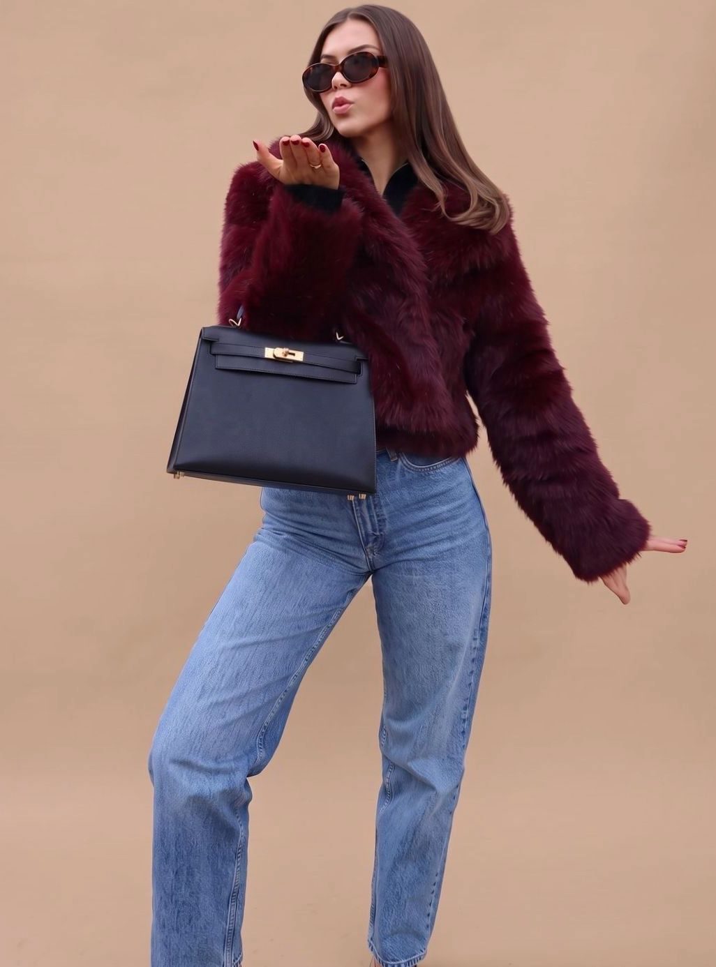 Michelle | Women's Short Faux Fur Winter Jacket