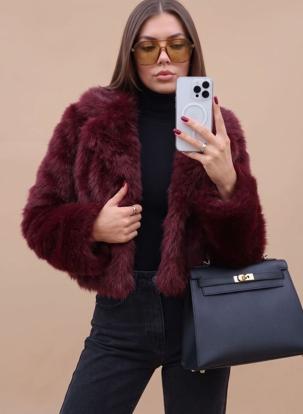 Michelle | Women's Short Faux Fur Winter Jacket