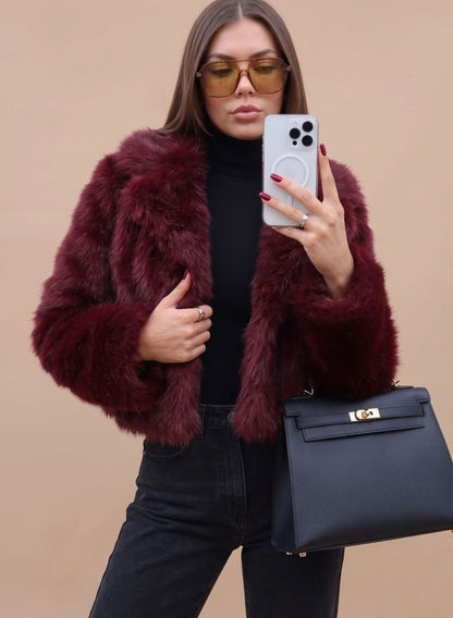 Michelle | Women's Short Faux Fur Winter Jacket