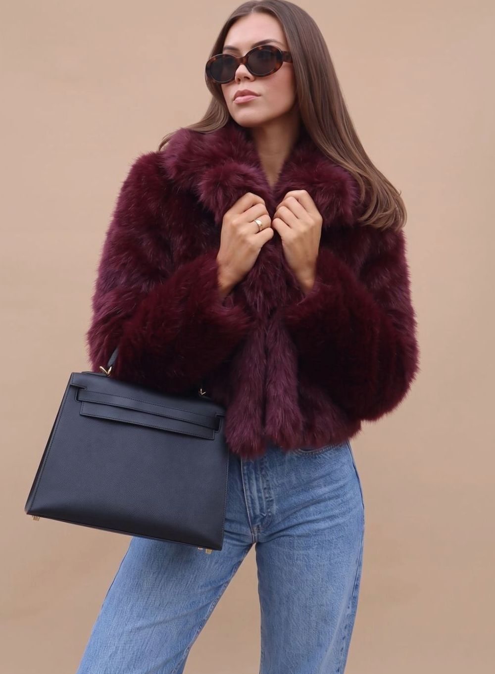 Michelle | Women's Short Faux Fur Winter Jacket