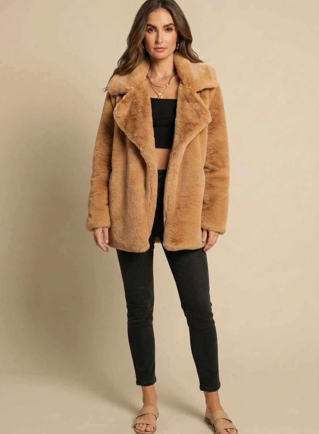 Amanda | Women's Oversized Teddy Faux Fur Coat