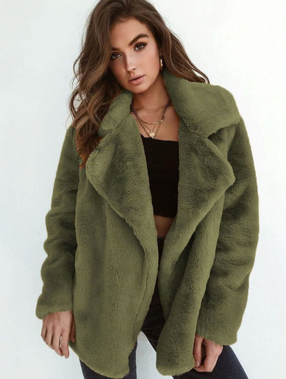 Amanda | Women's Oversized Teddy Faux Fur Coat
