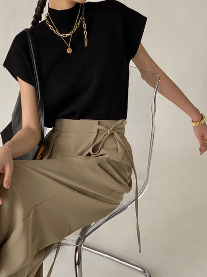 Audrey | Women's casual top with mock neck short sleeves
