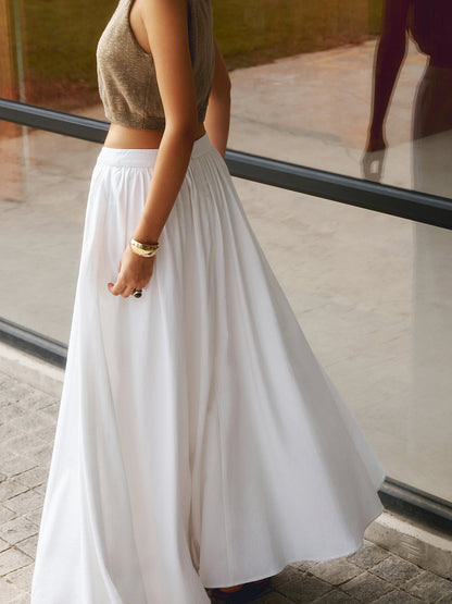 Daisy | Women's high waist maxi skirt with A line silhouette