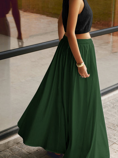 Daisy | Women's high waist maxi skirt with A line silhouette
