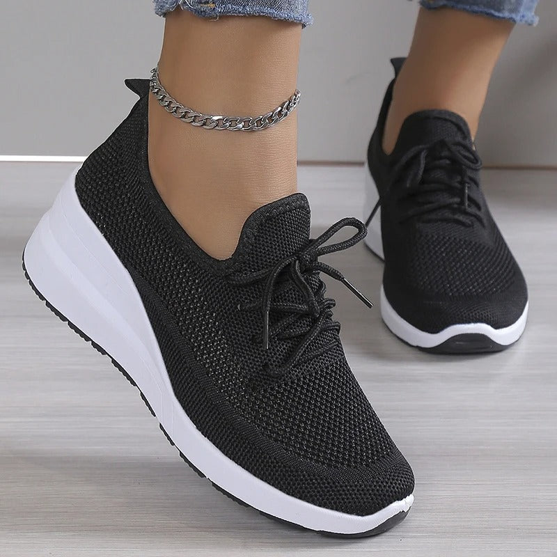 Elaris | Women Lace Up Sneakers with Breathable Design and Cushioned Sole
