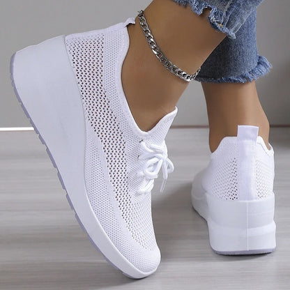 Elaris | Women Lace Up Sneakers with Breathable Design and Cushioned Sole