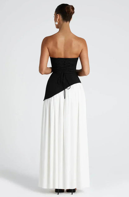 Emerson | Women’s Classic Asymmetric Maxi Dress With Flowing Skirt