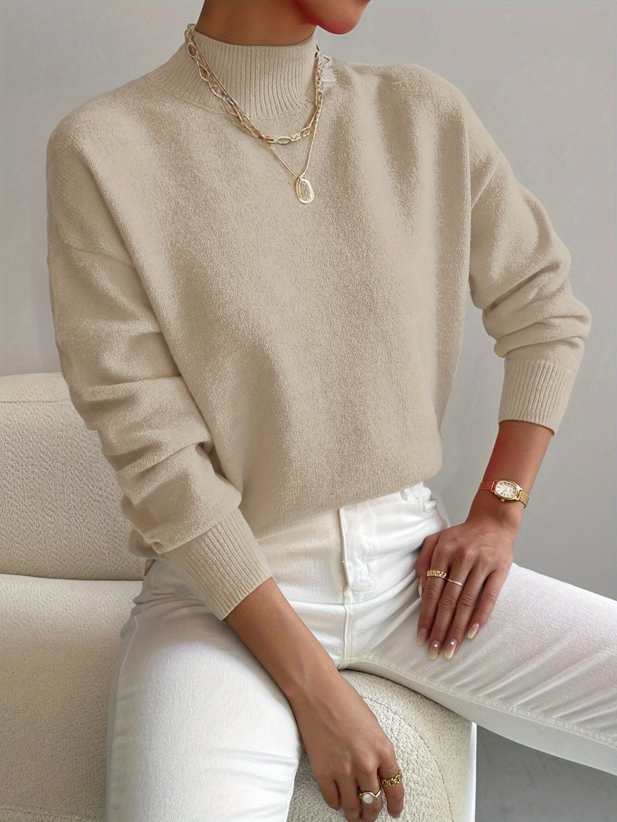 Elspeth | Elegant Turtleneck Sweater with Relaxed Fit