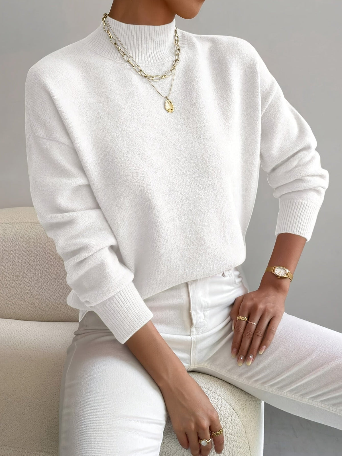 Elspeth | Elegant Turtleneck Sweater with Relaxed Fit