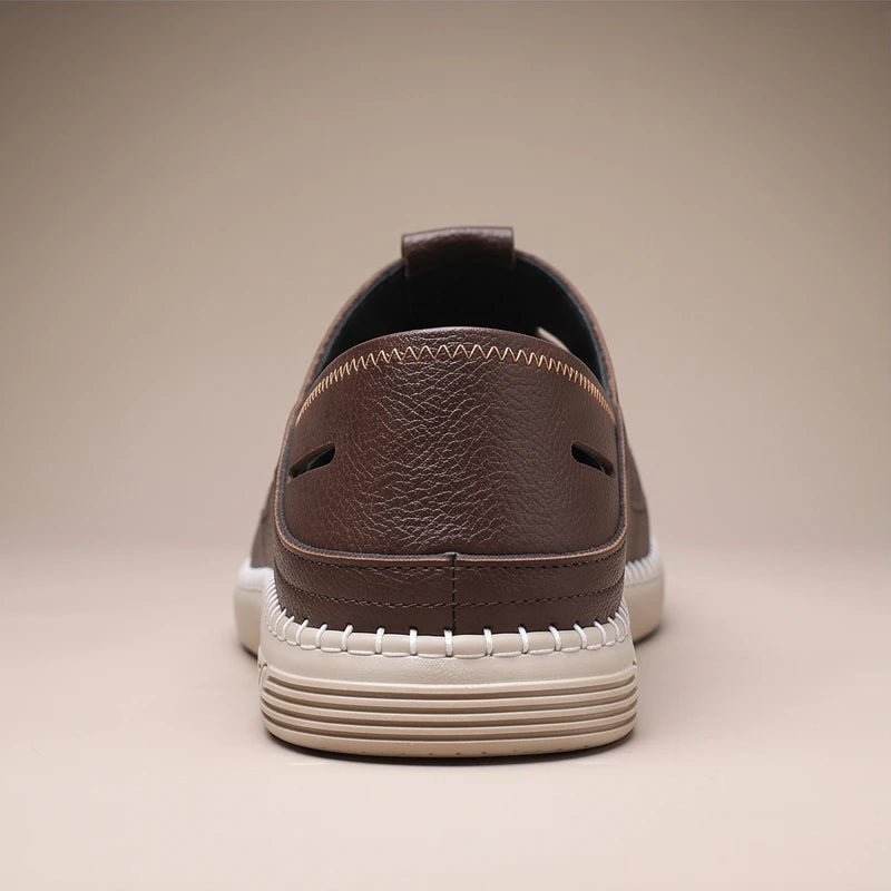 Marlon | Men’s leather fisherman sandals with closed toe