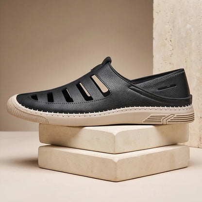 Marlon | Men’s leather fisherman sandals with closed toe