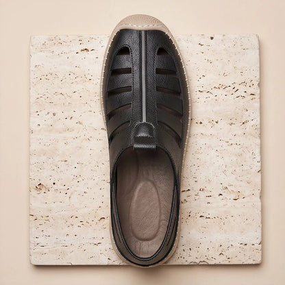 Marlon | Men’s leather fisherman sandals with closed toe