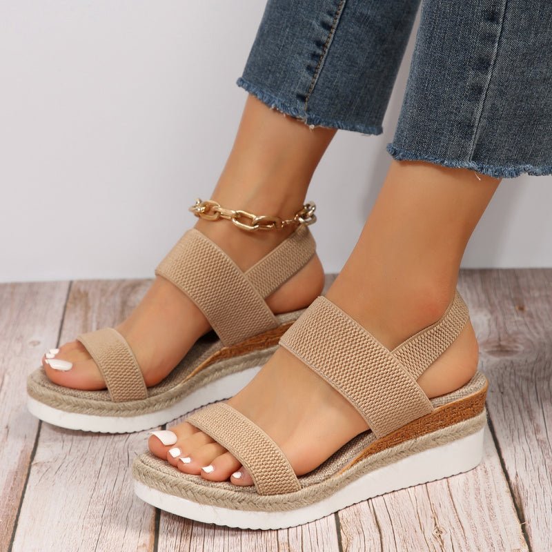 Thessaly | Women's orthopedic platform sandals with cross straps