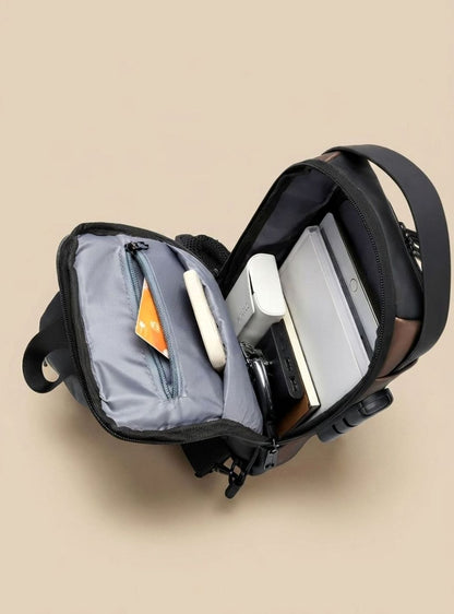 Theodore | Men's Water-Repellent Shoulder Bag with USB Port