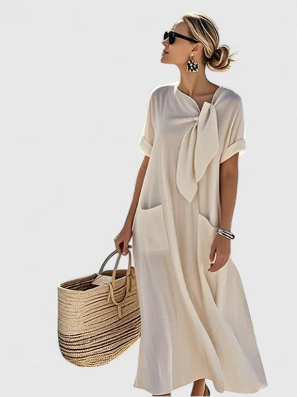Virella | Women Elegant Oversized Dress with Short Sleeves and Relaxed Flowing Fit